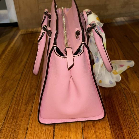 Kate Spade Cameron Monotone Medium Satchel Crossbody Bright Carnation MSRP $398 - Picture 11 of 11